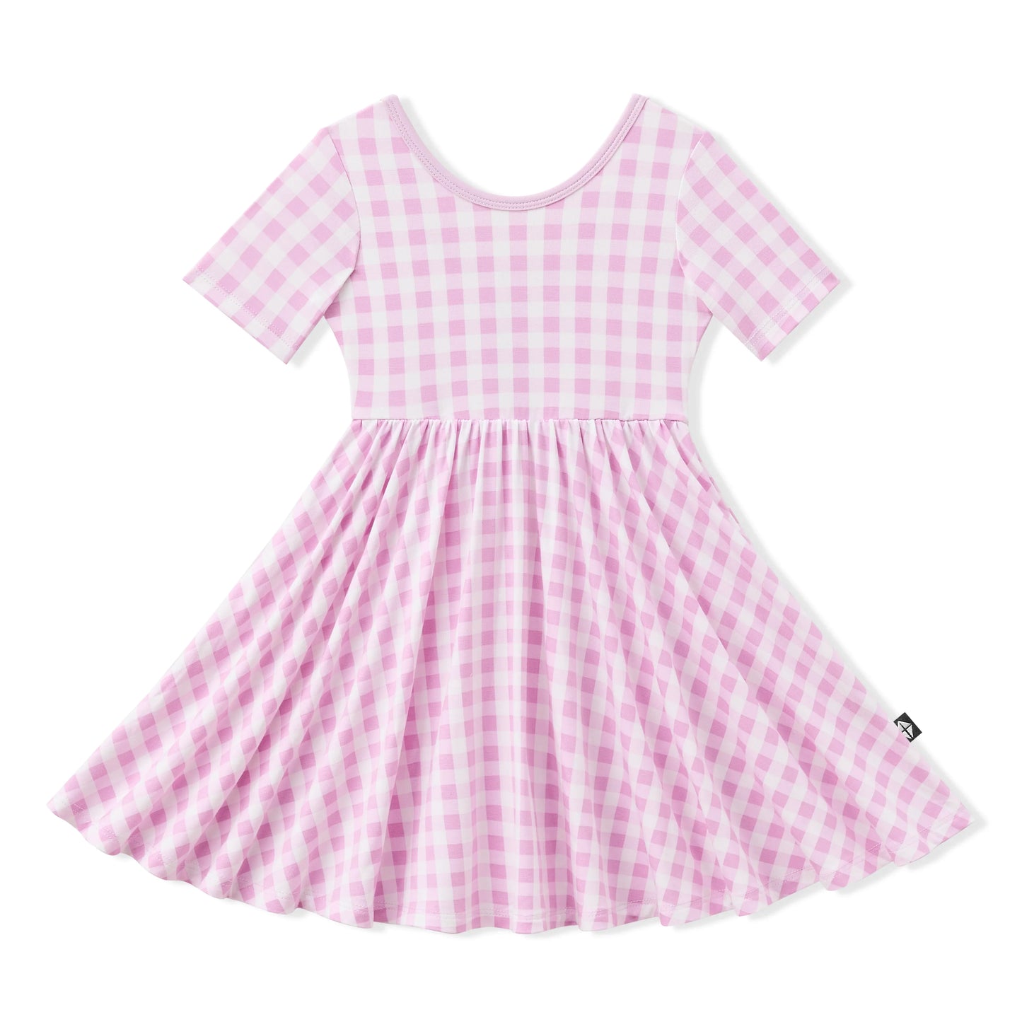 Twirl Dress in Gingham Thistle