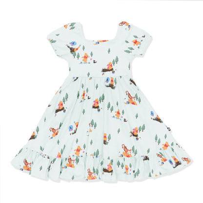 Puff Sleeve Twirl Dress in Winnie the Pooh Hundred Acre Wood