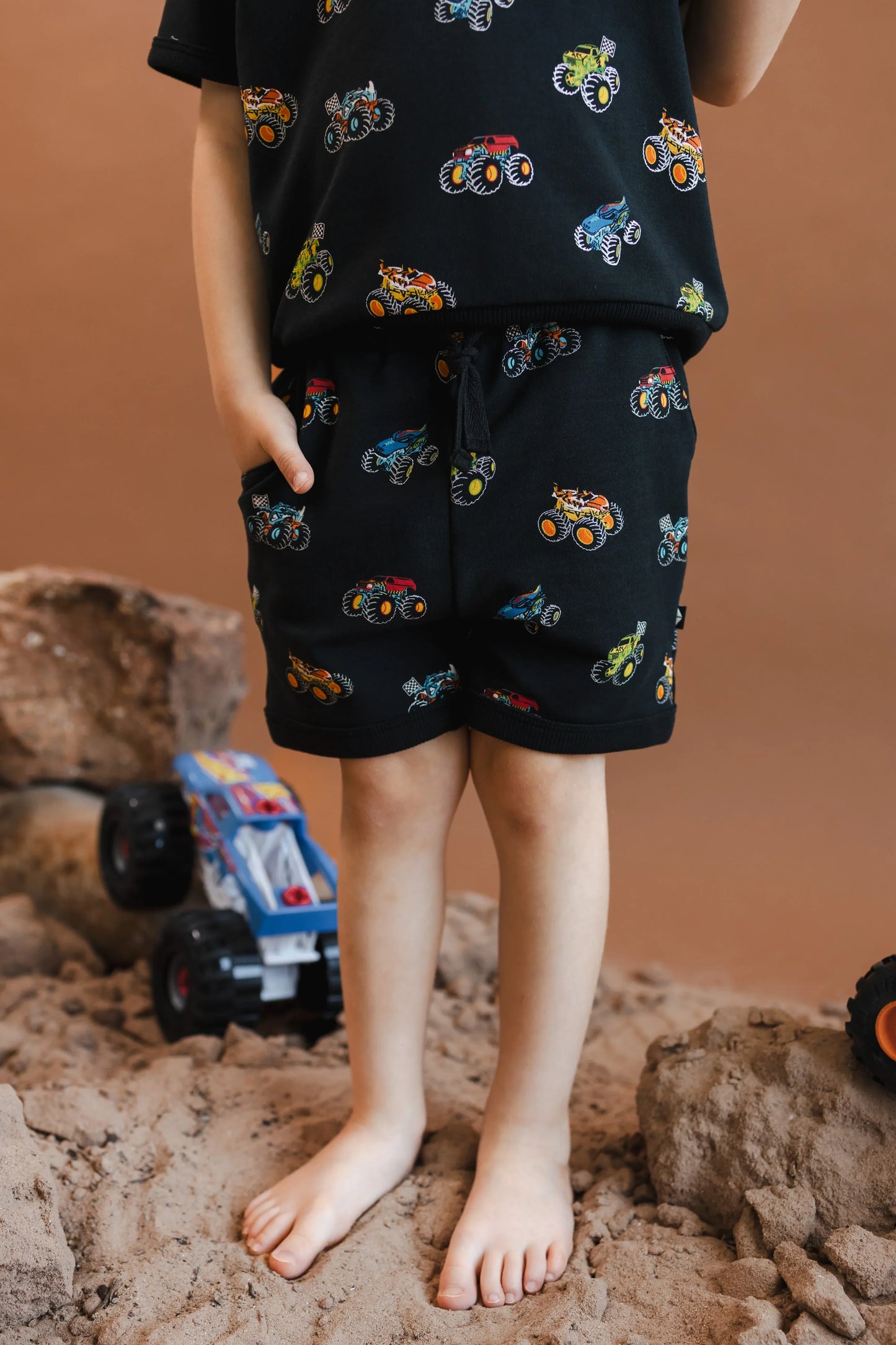 Short Sleeve Jogger Set in Monster Truck