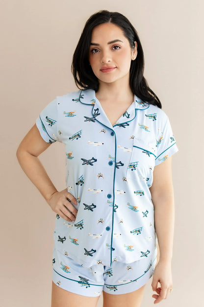 Women's Short Sleeve Pajama Set in Take Off