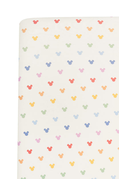 Crib Sheet in Pastel Mickey Mouse