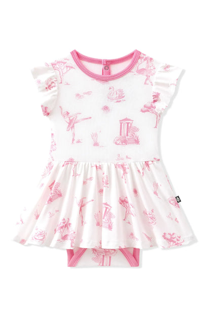 Twirl Bodysuit Dress in Toile Ballet