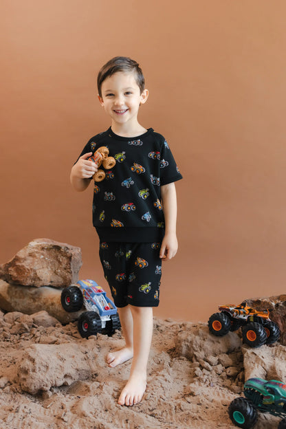 Short Sleeve Jogger Set in Monster Truck