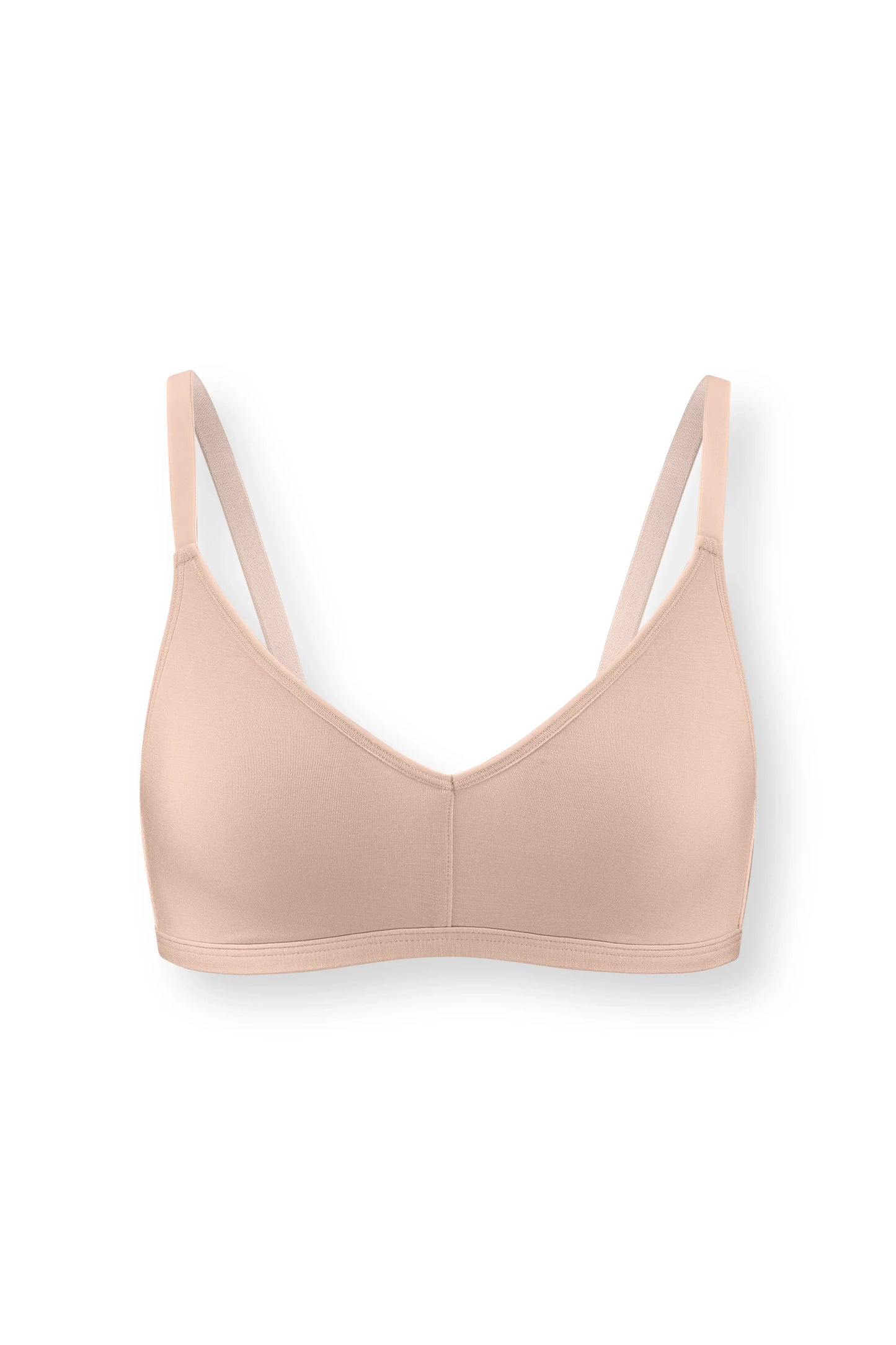 Women's V-Neck Bra in Chai