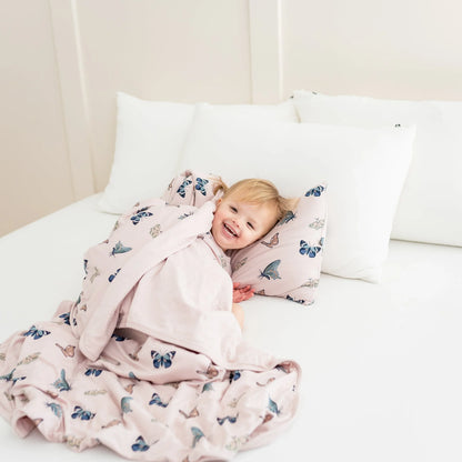 Toddler Pillowcase in Blush Butterfly