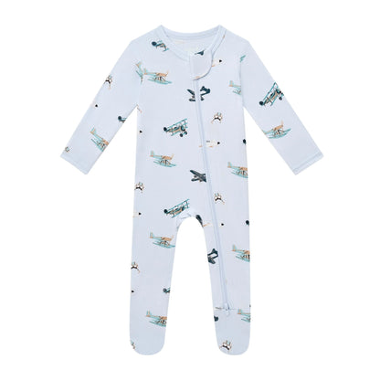 Zippered Footie in Take Off