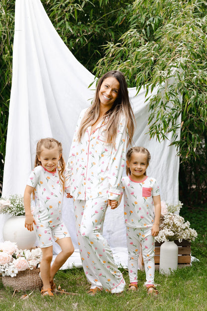 Long-Sleeved Women's Pajama Set in Tulip