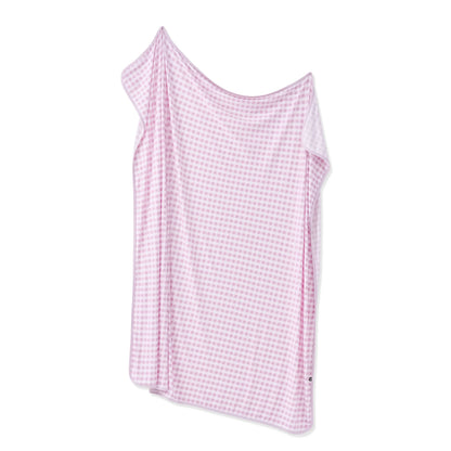 Swaddle Blanket in Gingham Thistle