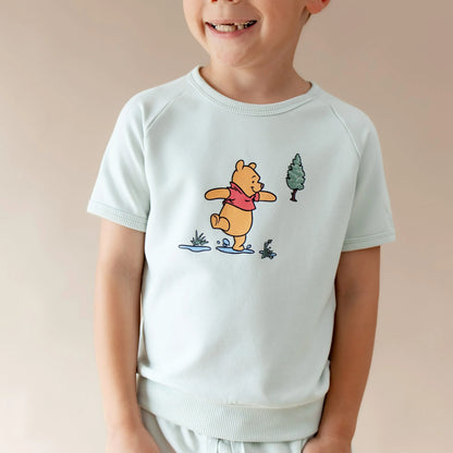 Short Sleeve Jogger Set in Winnie the Pooh on Dew