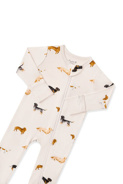 Zippered Romper in Dachshund