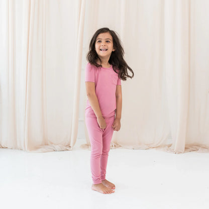 Short Sleeve with Pants Pajamas in Apple Blossom