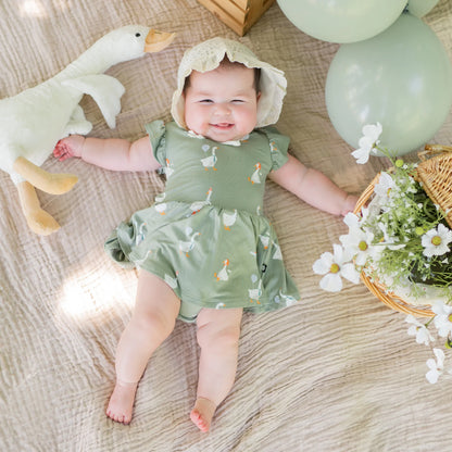 Twirl Bodysuit Dress in Silly Goose