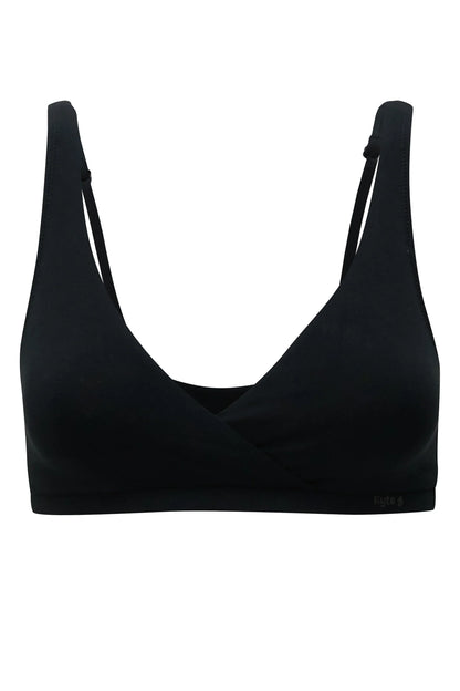 Women's Cross Front Bralette in Midnight