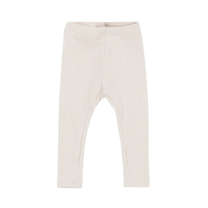 Ribbed Leggings in Oat