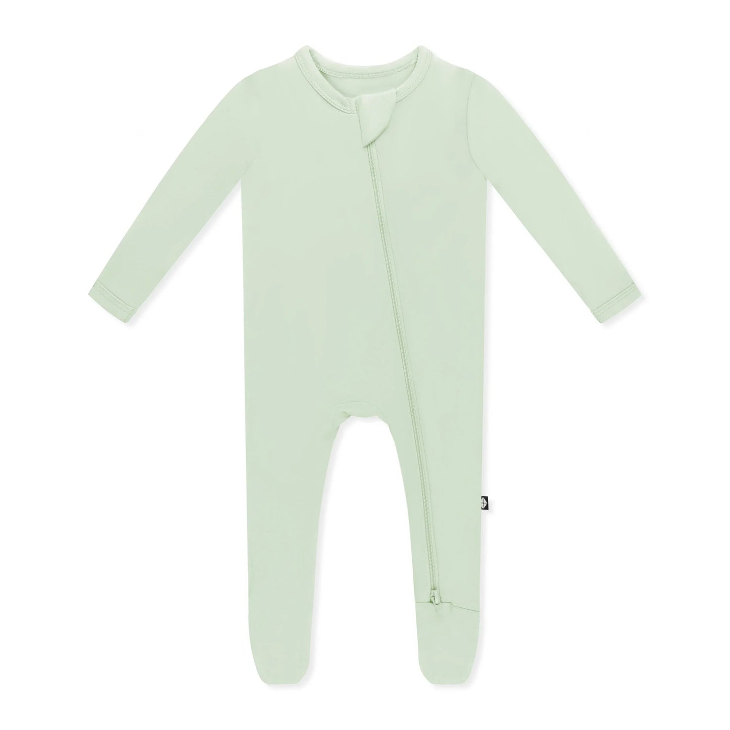 Zippered Footie in Basil