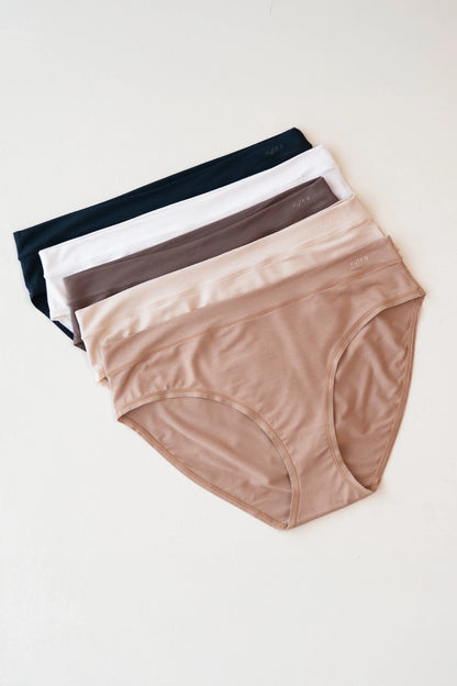 Women's Midi Brief in Latte