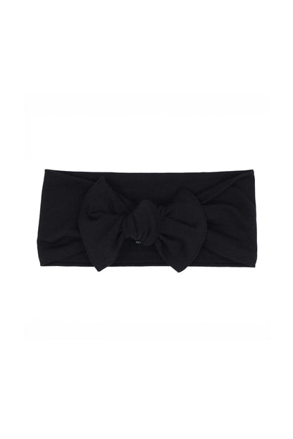 Knotted Bow Headband in Midnight