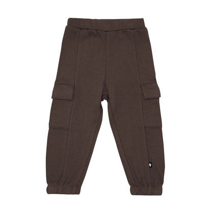 Fleece Cargo Pants in Espresso