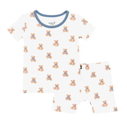 Short Sleeve Pajamas in Teddy Bear