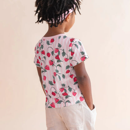 Toddler Basic Tee in Strawberry Fields