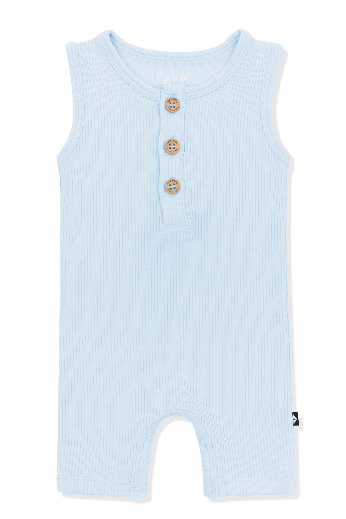 Ribbed Sleeveless Shortall in Breeze