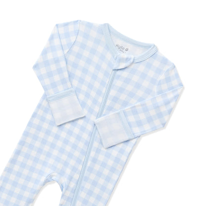 Zippered Romper in Gingham Breeze