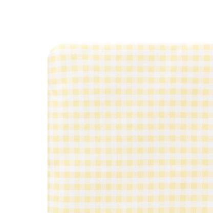 Crib Sheet in Gingham Chamomile