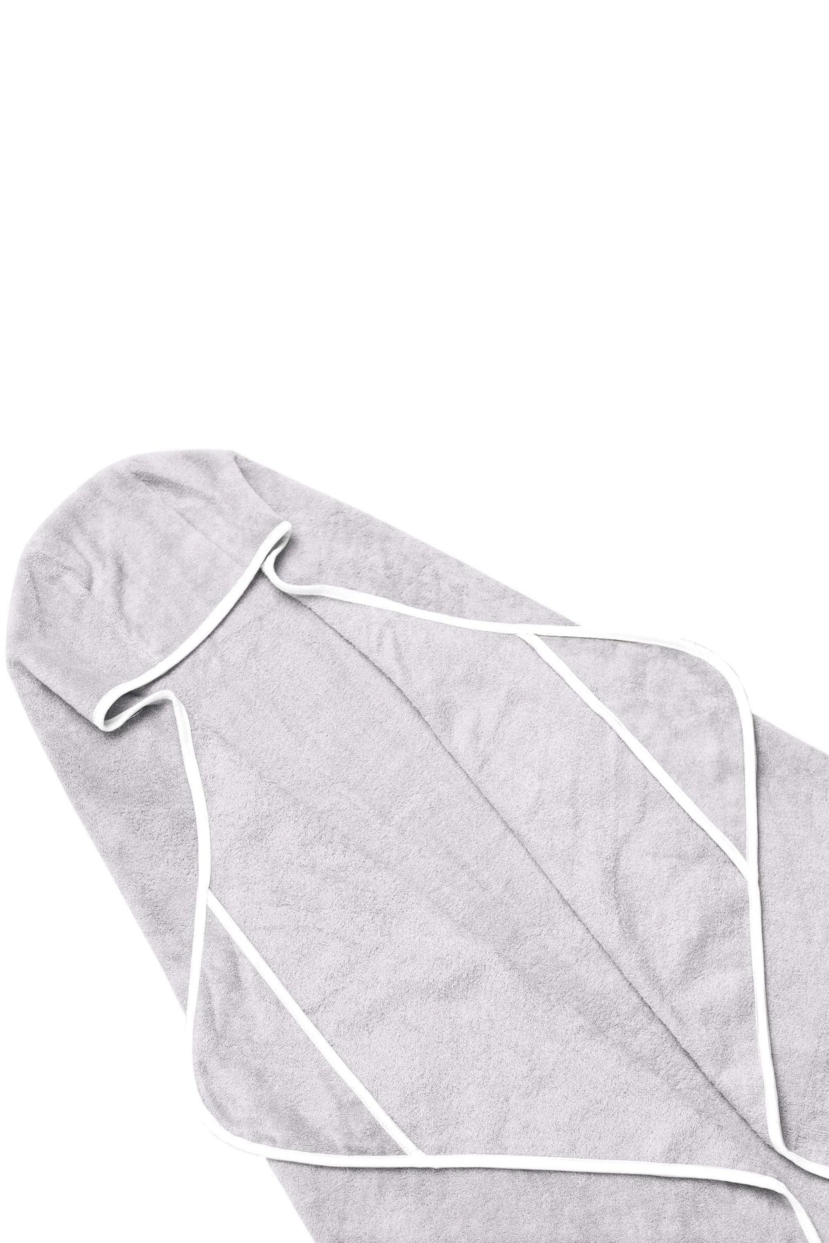 Toddler Hooded Bath Towel in Storm with Cloud Trim