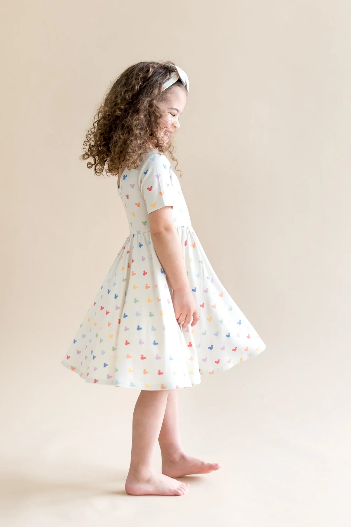 Twirl Dress in Pastel Mickey Mouse