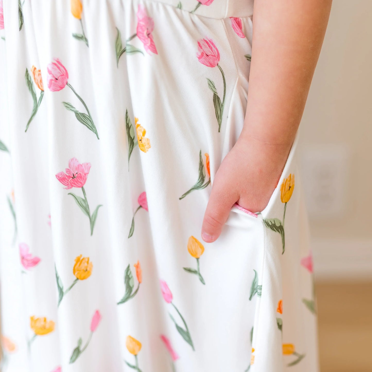 Puff Sleeve Twirl Dress in Tulip