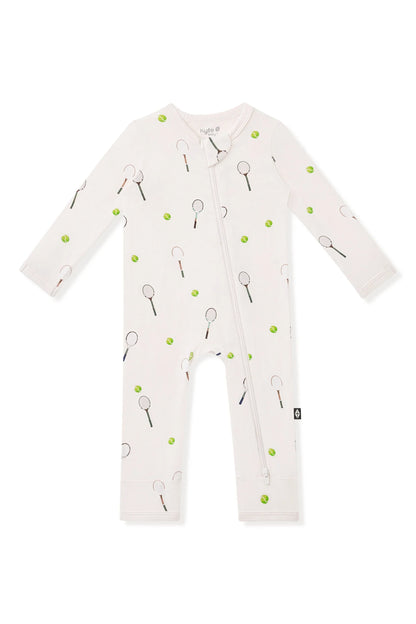 Zippered Romper in Tennis