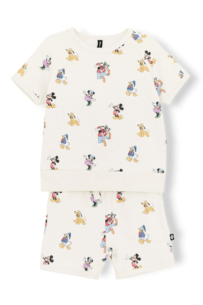 Short Sleeve Jogger Set in Mickey Mouse and Friends